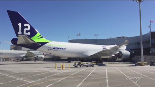 Seahawks fever takes flight on a Boeing 747-8 freighter | king5.com